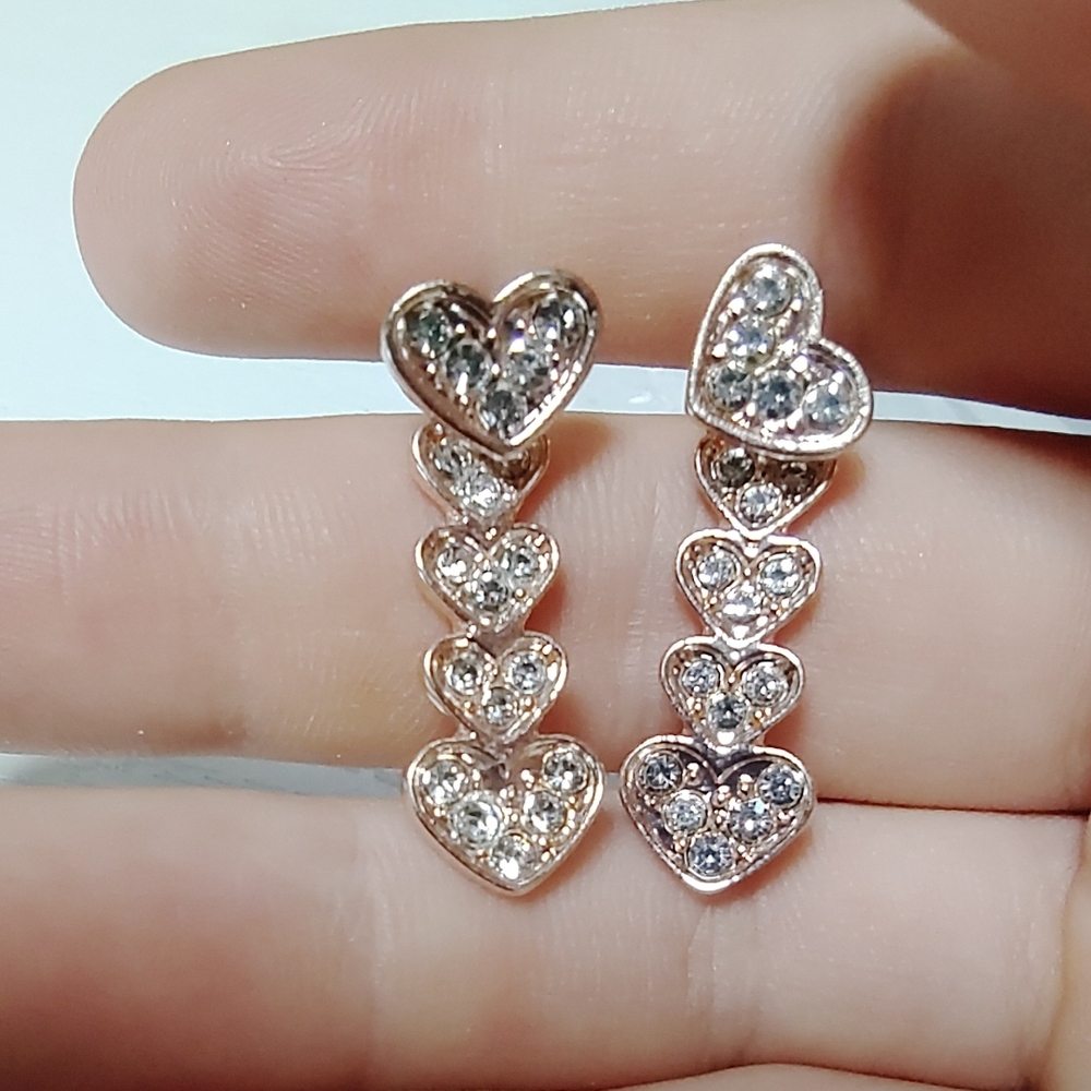 Elegant Heart Drop Earrings